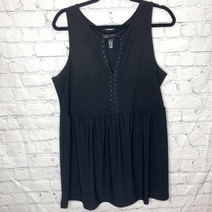 Love & Legend babydoll top with keyhole v neck